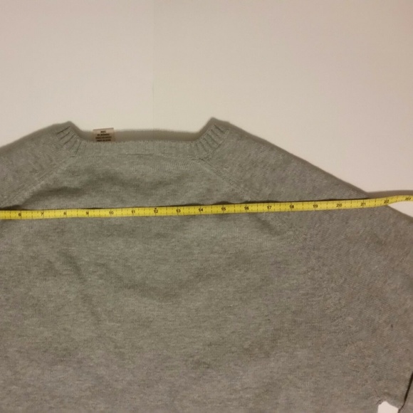 DKNY JEANS Men's Large Cotton Logo Sweater Gray - Picture 6 of 7